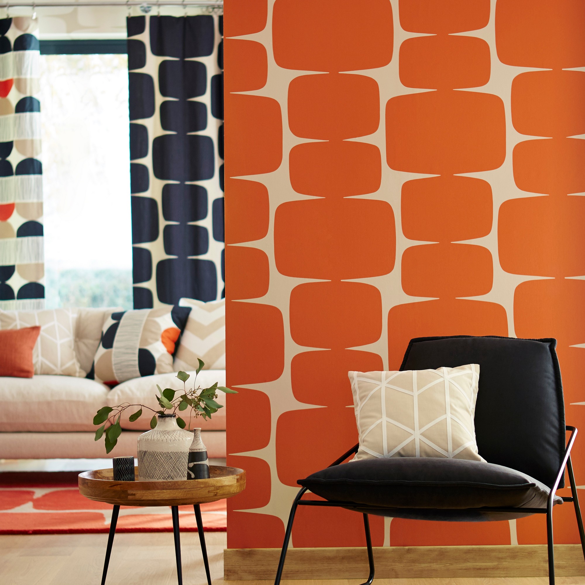 Lohko Wallpaper 111295 By Scion In Paprika Orange